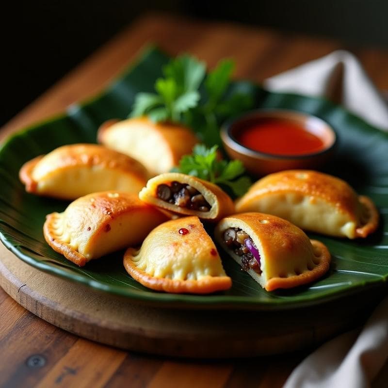 Empanadas de Yuca Rellena de Hongos Ostra: Receta Sin Gluten y Cocina Colombiana