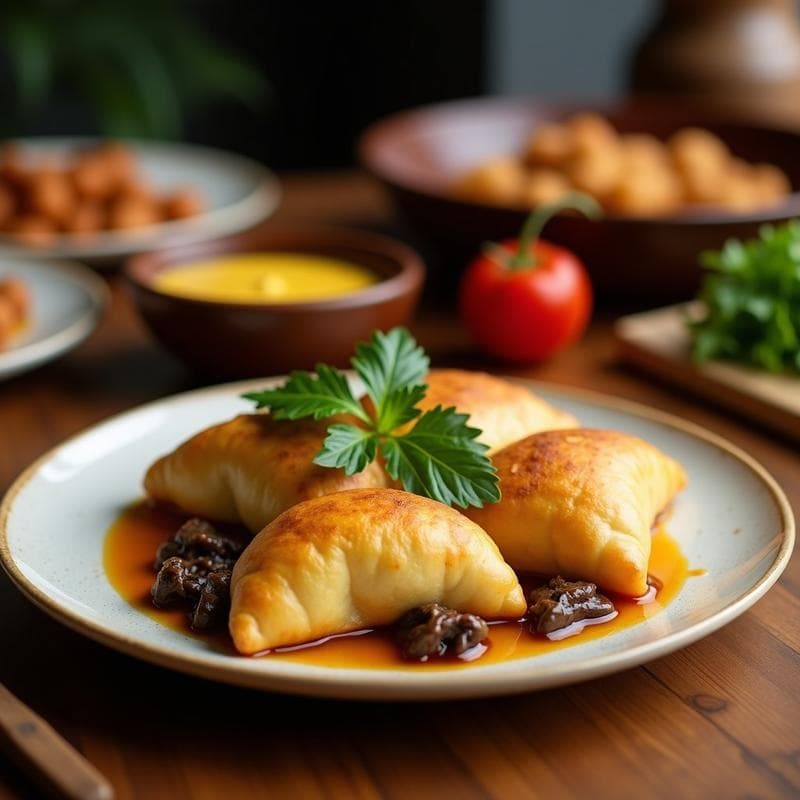 Empanadas de Yuca y Hongos Portobello: Receta Sin Gluten Al Horno con Toque Peruano