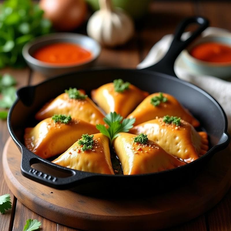 Empanadas de Yuca y Hongos Portobello: Receta Colombiana Vegana con Ají Picante