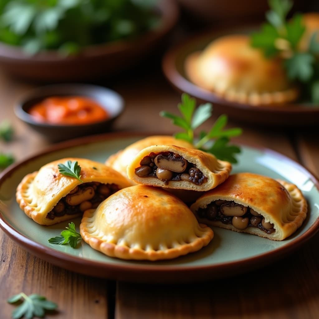 Empanadas de Yuca y Hongos Portobello con Queso Vegano: Receta Colombiana en Thermomix