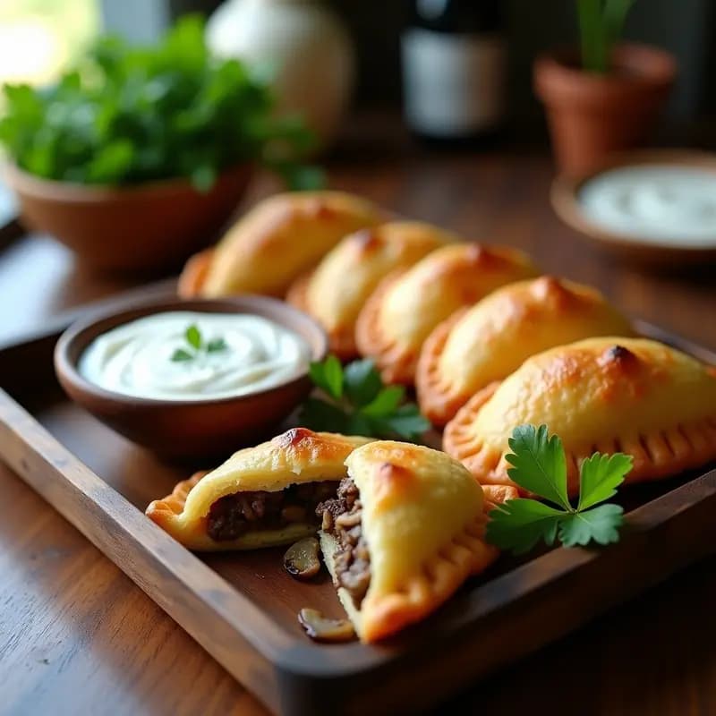 Empanadas de Masa de Yuca con Relleno de Hongos y Queso de Anacardos: Receta Brasileña Sin Trigo