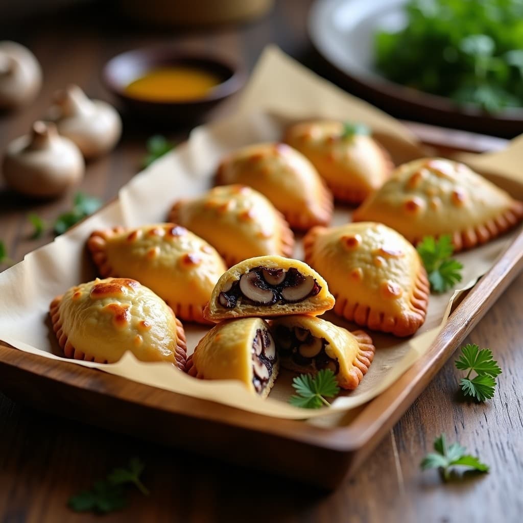 Empanadas de Yuca Rellenas de Hongos Shiitake y Trufa: Receta Sin Gluten al Horno