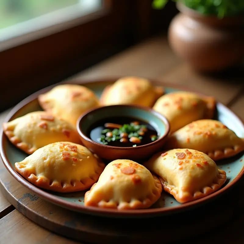 Empanadas de Yuca y Hongos Shitake: Receta Vegana en Airfryer con Salsa de Soja