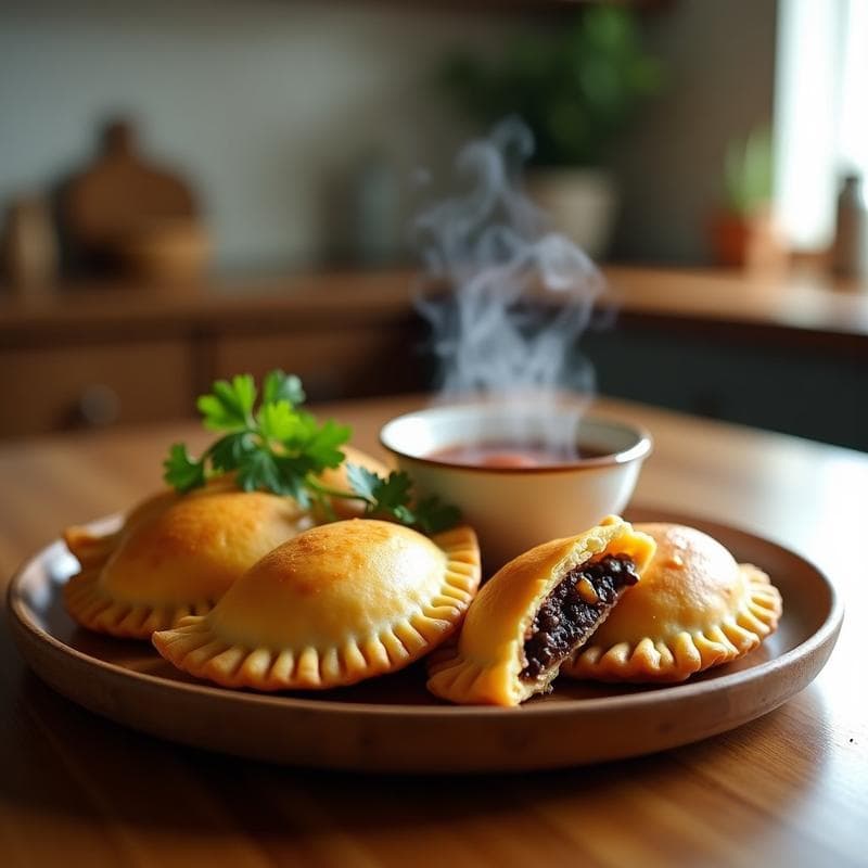 Empanadas de Yuca Rellena de Hongos Shitake y Maksan: Receta Colombiana-Vietnamita en Airfryer