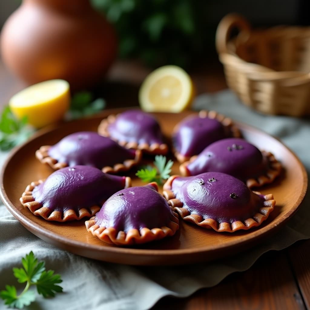 Empanadas de Yuca Morada con Relleno de Champiñones Portobello: Receta Colombiana Sin Gluten