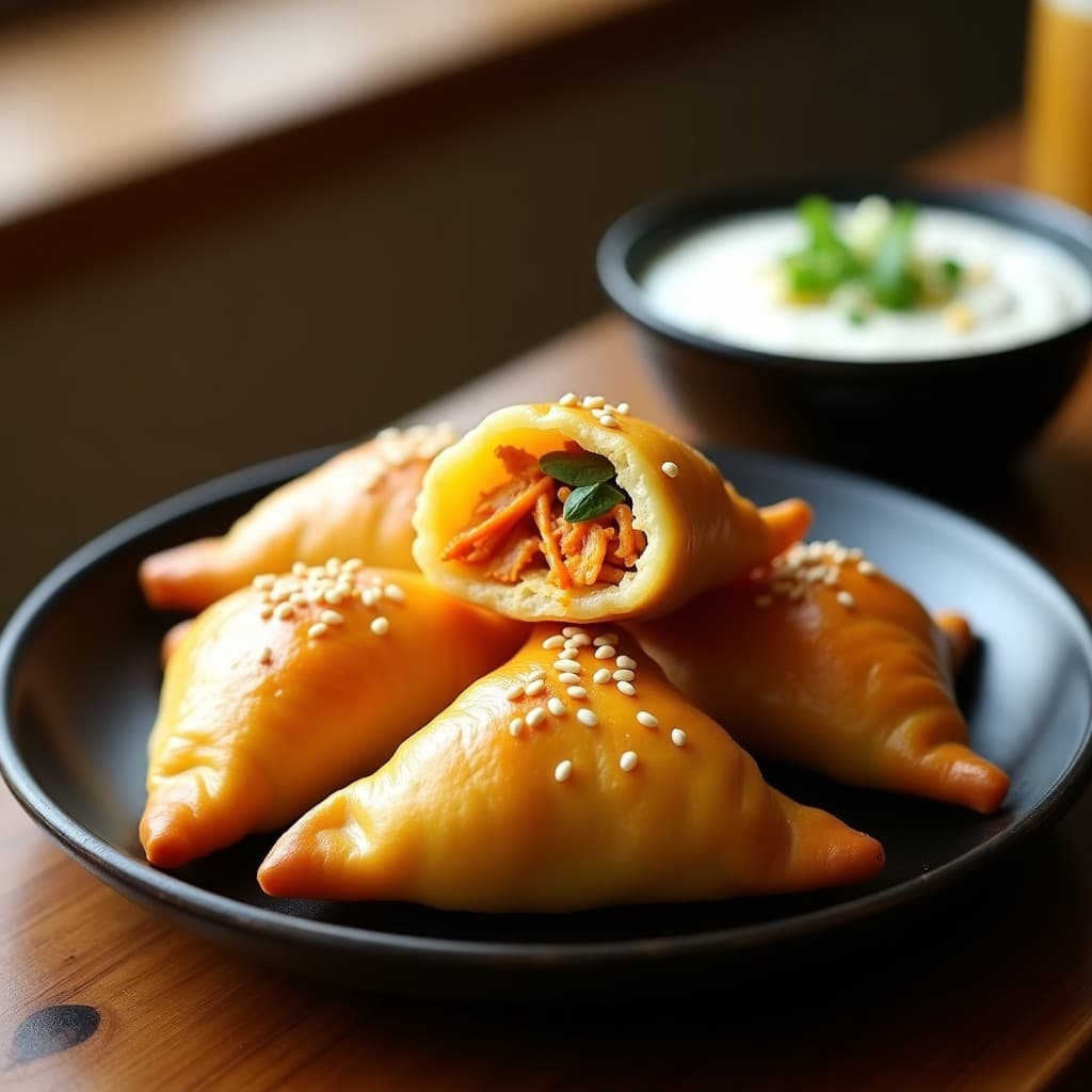 Empanadas de Yuca yONGI con Relleno de Pollo al Curry: Receta Coreana-Fusión en Airfryer