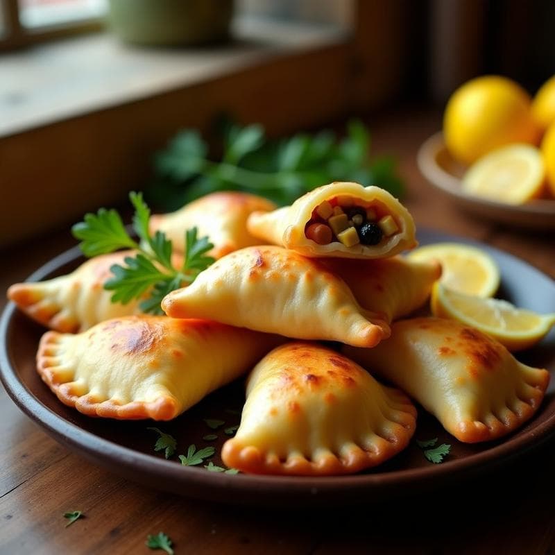 Empanadas de Plastilina de Yuca y Relleno de Palmito y Aceitunas: Receta Vegana en Airfryer