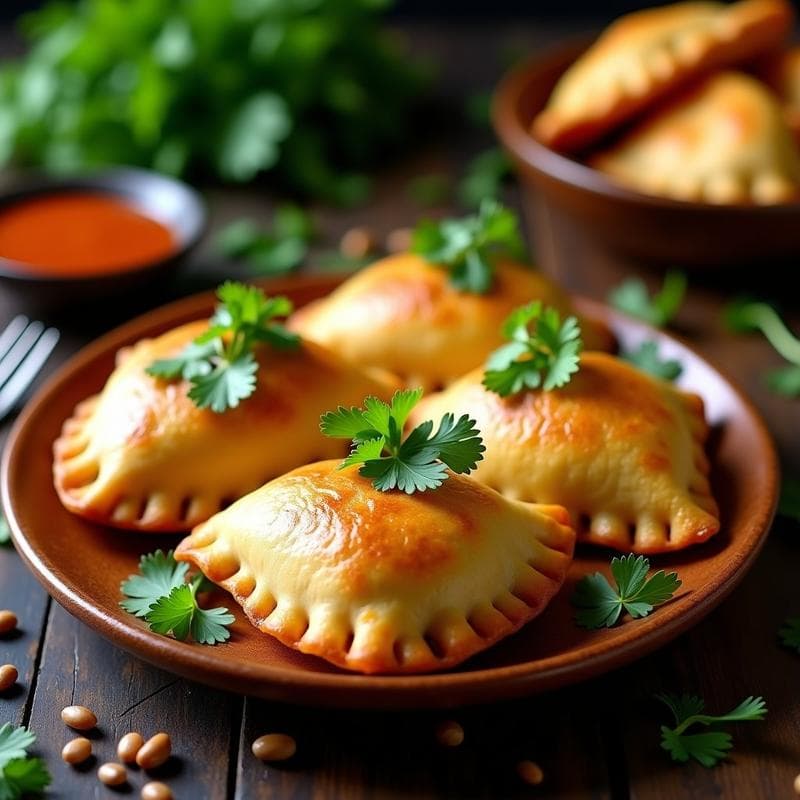 Empanadas de Yuca Rellenas de Picadillo de Lentejas: Receta Colombiana Vegana en Airfryer