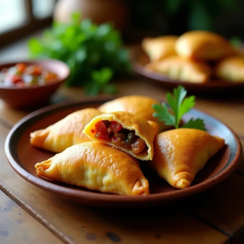 Empanadas de Masa de Yuca Rellenas de Picadillo de Sofritú: Receta Puertorriqueña Sin Gluten