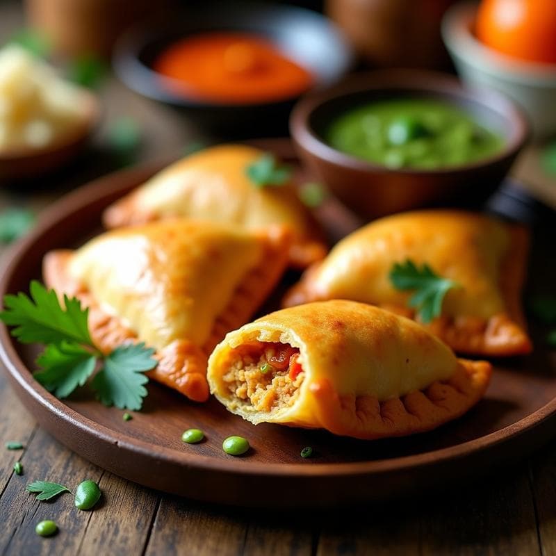 Empanadas de Yuca y Pollo al Curry: Receta Argentina en Airfryer con Toque Picante