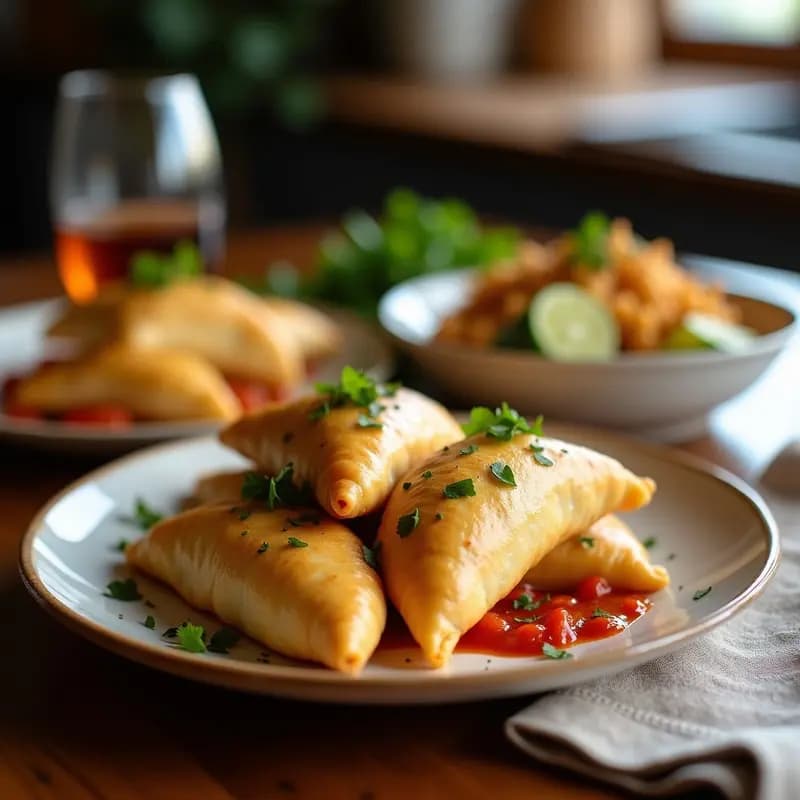 Empanadas de Yuca Rellenas de Pulpo y Pimentón de la Vera: Aperitivo Español Gourmet y Sin Gluten