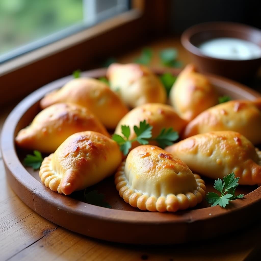 Empanadas de Yuca Rellenas de Queso de Anacardos y Champiñones: Receta Sin Gluten al Horno