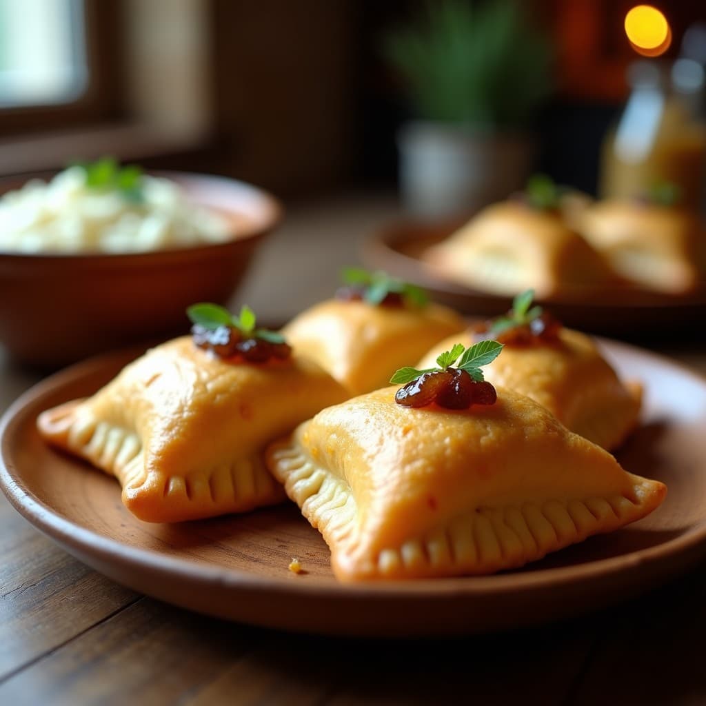 Empanadas de Yuca y Queso de Cabra con Mermelada de Cebolla: Receta Venezolana en Airfryer