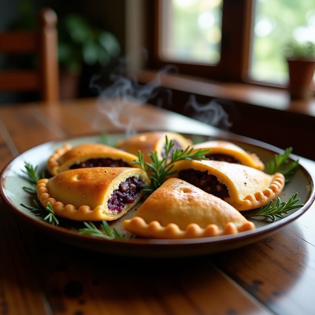 Empanadas de Yuca y Queso de Cabra con Relleno de Hongos Morados: Receta Venezuela Gourmet