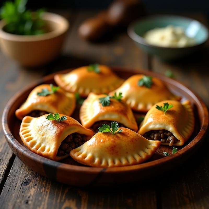 Empanadas de Yuca y Queso de Cabra con Relleno de Champiñones Portobello: Receta Brasilera Keto
