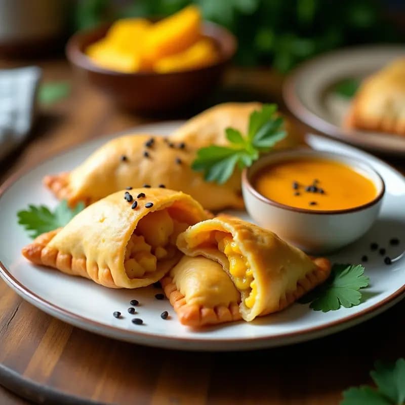 Empanadas de Yuca y Queso de Cúrcuma con Salsa de Mango Habanero: Receta Caribeña Sin Gluten