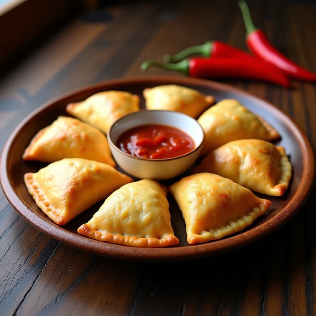 Empanadas de Yuca y Queso de Hebra con Salsa de Ají: Receta Paraguaya en Airfryer