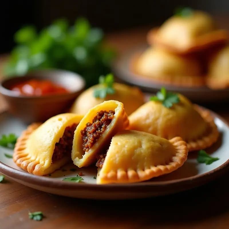Empanadas de Yuca Rellenas de Carimañola Colombiana: Snack Crujiente y Sin Trigo
