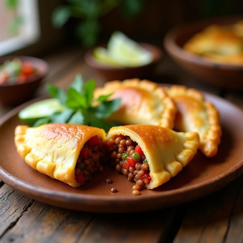 Empanadas de Yuca Rellenas de Chili Vegano: Receta Sin Gluten y Alta en Fibra