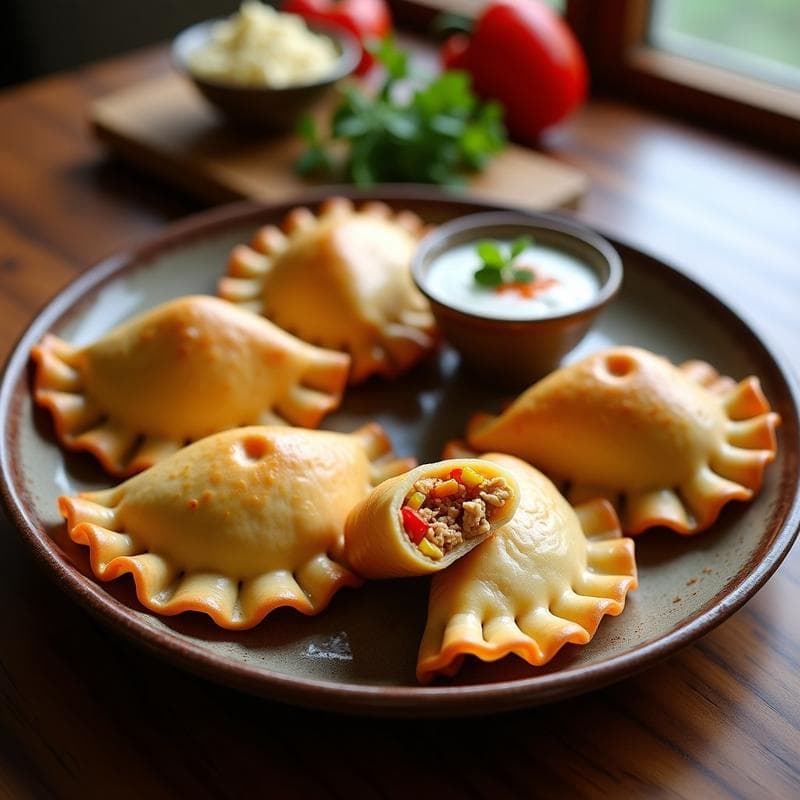 Empanadas de Yuca Rellenas de Pollo y Pimientos: Receta Colombiana Sin Gluten