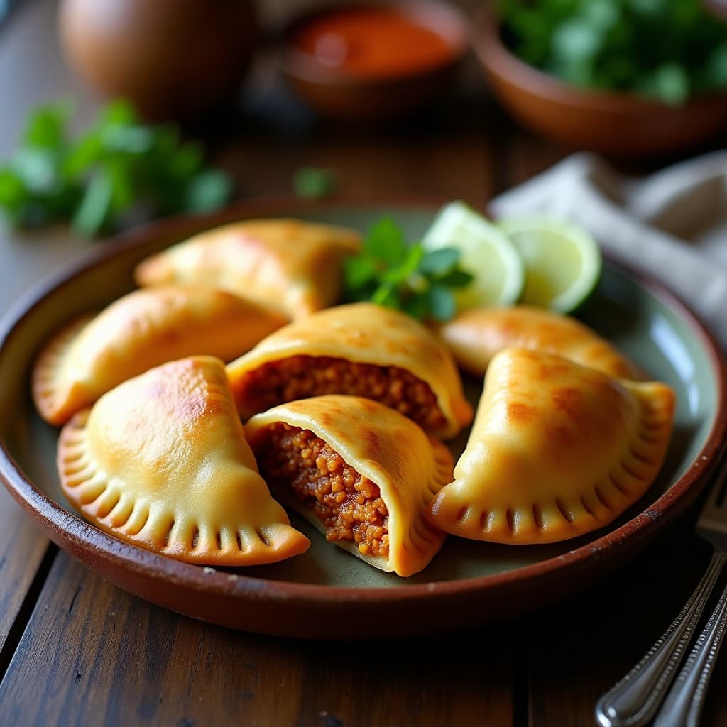 Empanadas de Yuca Rellenas de Seitan al Curry: Receta Venezolana Sin Gluten