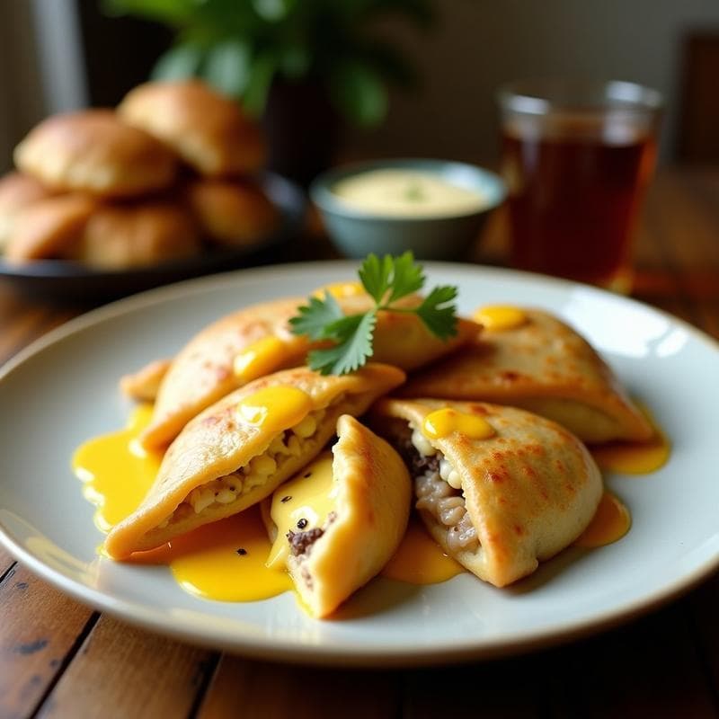 Empanadas de Masa de Yuca Rellas de Carne de Soja y Queso Vegano: Receta Sin Gluten