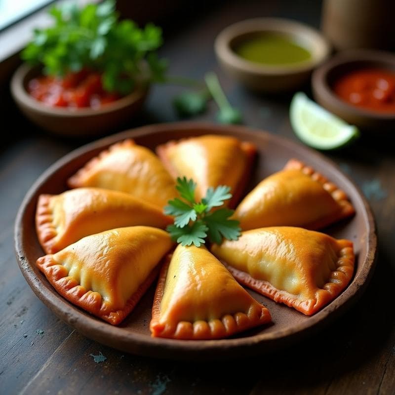 Empanadas de Yuca y Carne de Soja Texturizada: Receta Colombiana Vegana en Airfryer en 25 Minutos