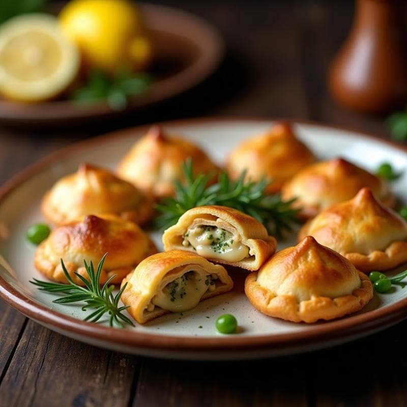 Empanadillas de Alcachofa y Queso de Anacardos: Aperitivo Español Vegano y Sin Lactosa