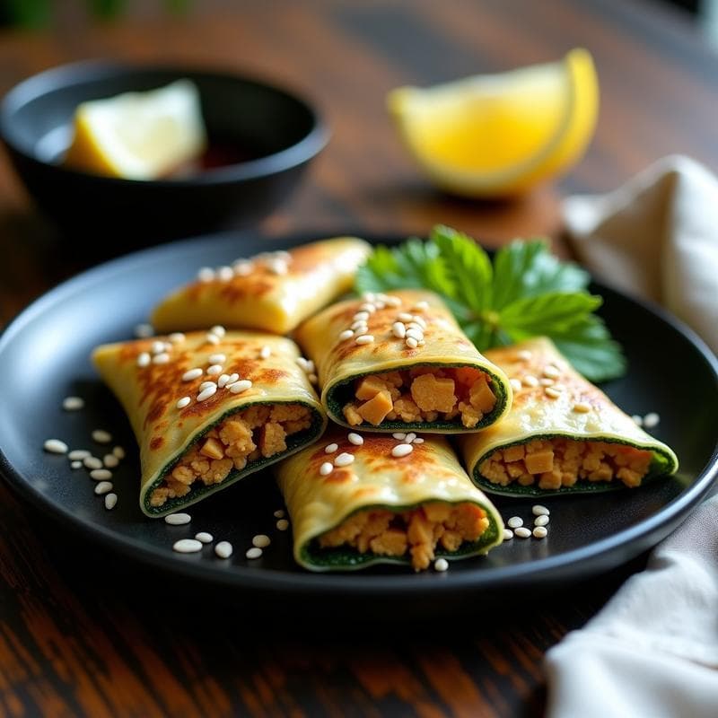 Empanadillas de Algas Nori Rellenas de Tempeh: Receta Vegana con Toque Marino