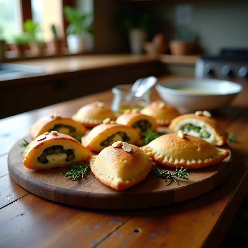 Empanadillas de Masa de Almendra Rellenas de Espárragos y Gorgonzola: Receta Italiana Sin Gluten