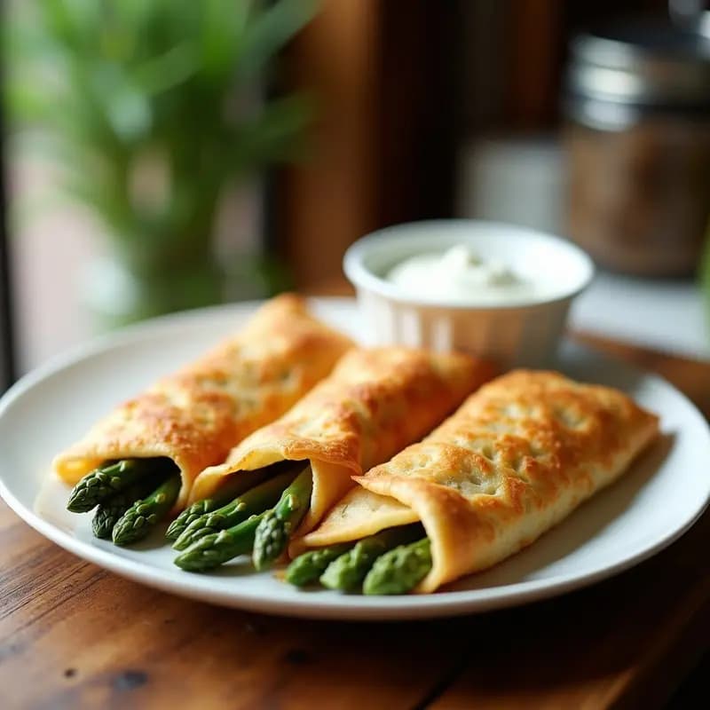 Empanadillas de Bebida de Almendras y Espárragos Verdes: Receta Vegana en Airfryer