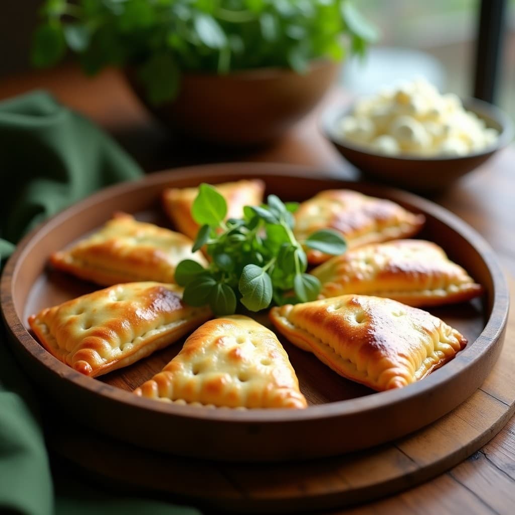 Empanadillas de Masa de Arroz Rellenas de Berros y Queso de Cabra: Receta Sin Gluten
