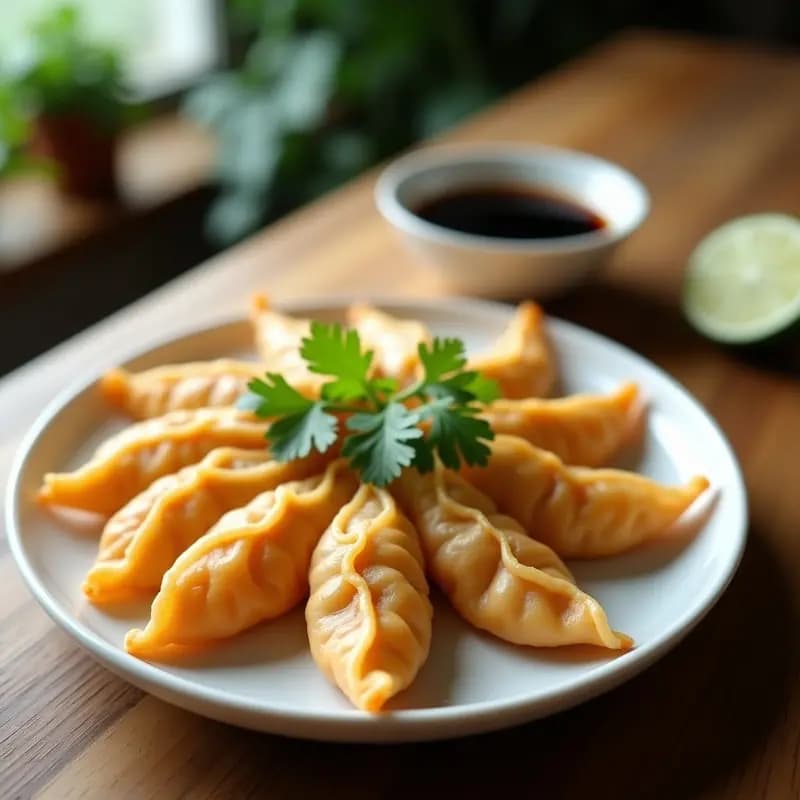 Empanadillas de Masa de Arroz con Relleno de Gambas y Lemongrass: Receta Vietnamita en Airfryer