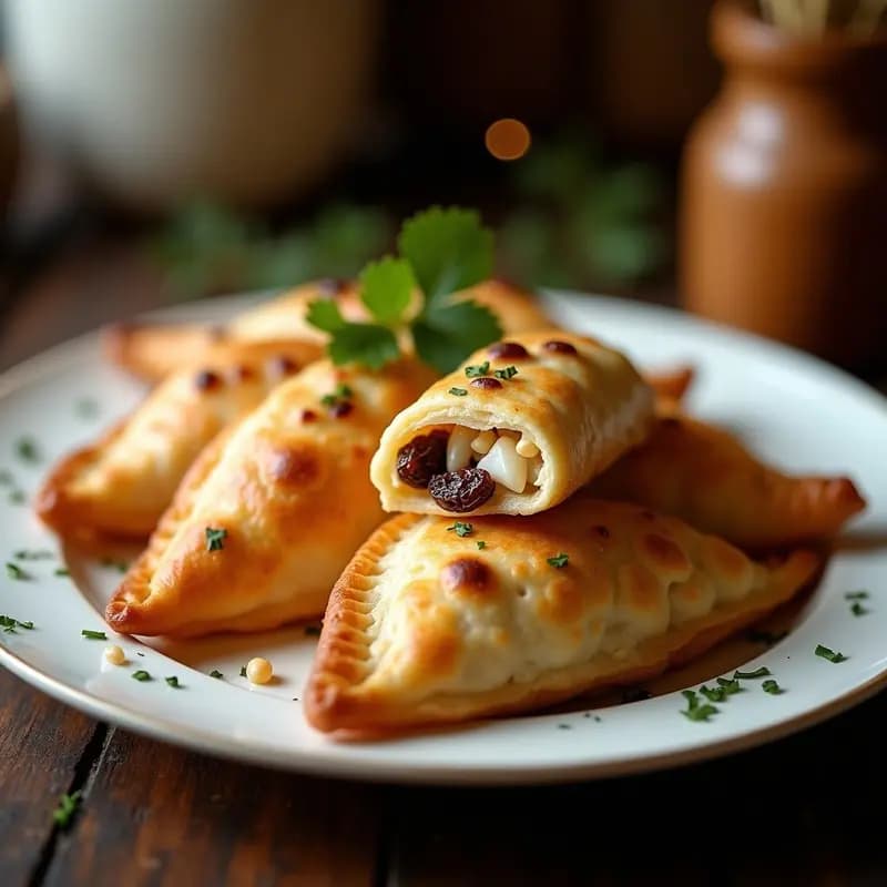 Empanadillas de bacalao desalado con pasas y piñones: Tapa navideña en airfryer