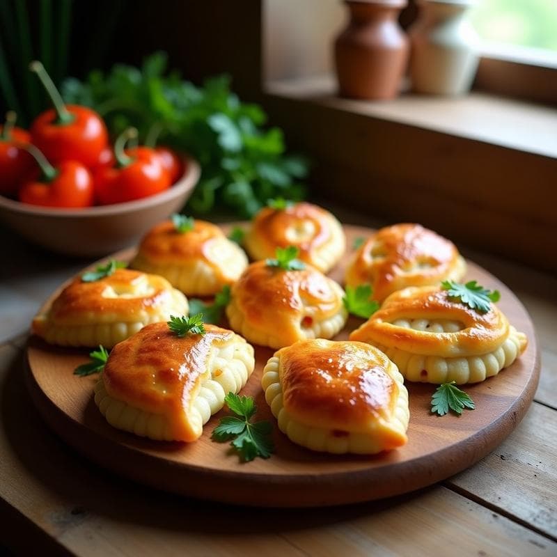 Empanadillas de bacalao desalado y pimientos asados en airfryer: Receta española sin gluten