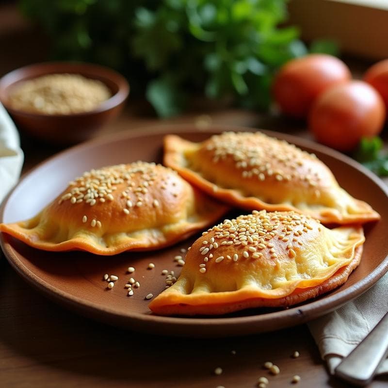 Empanadillas de Batata y Chorizo Vegano con Crujiente de Semillas: Receta Española en Airfryer