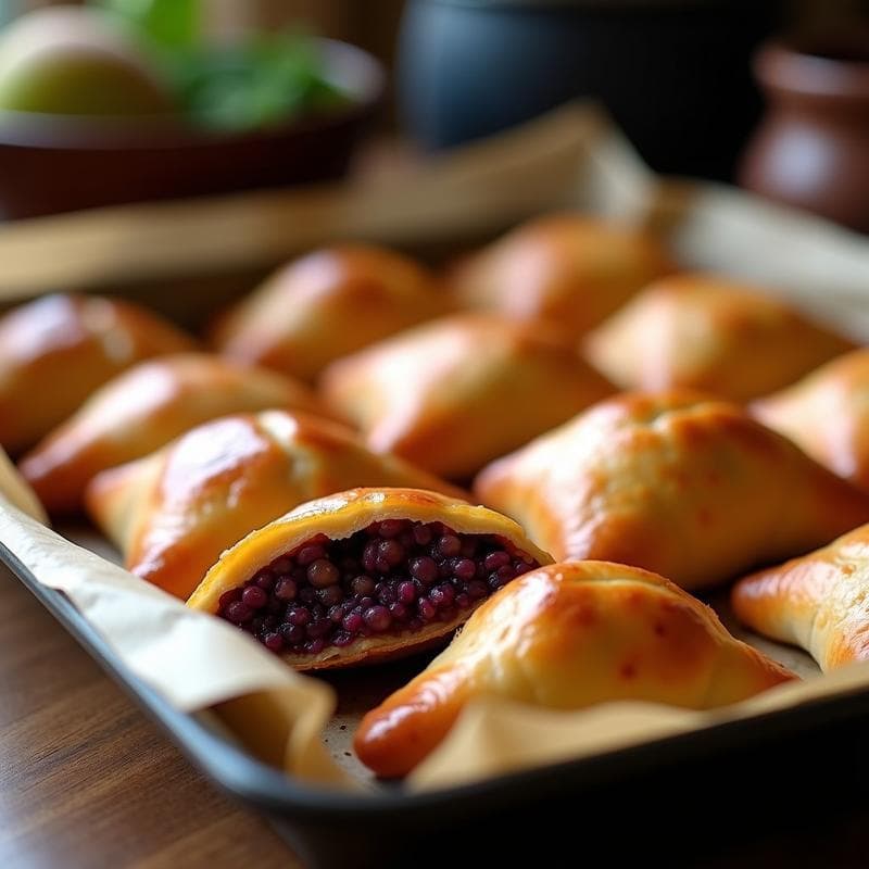 Empanadillas de Batata Morada y Carne de Canguro: Receta Australiana Alta en Hierro