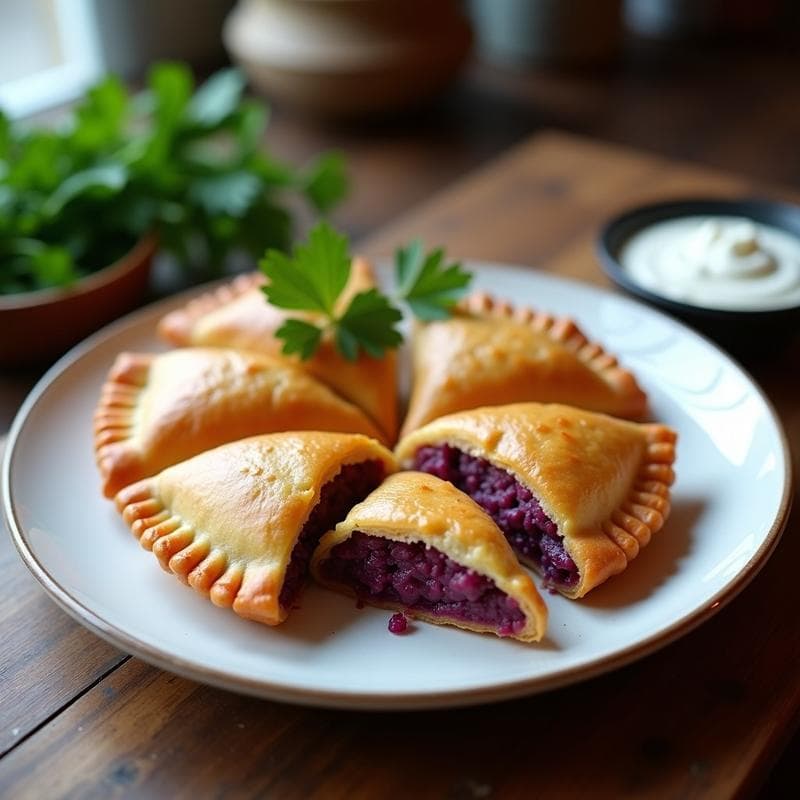 Empanadillas de Batata Morada y Merluza: Receta Española en Airfryer sin Freír