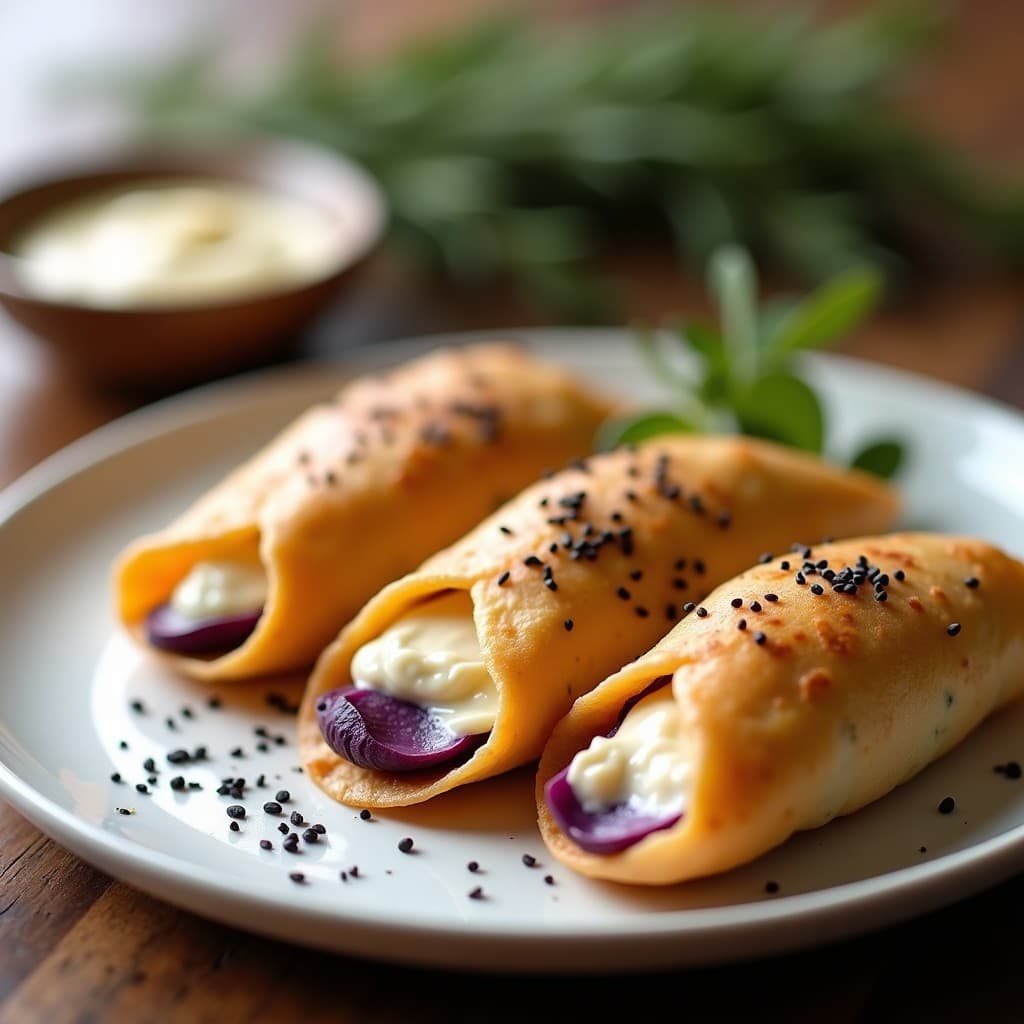 Empanadillas de Batata Morada y Queso de Anacardo: Receta en Thermomix Sin Amasar