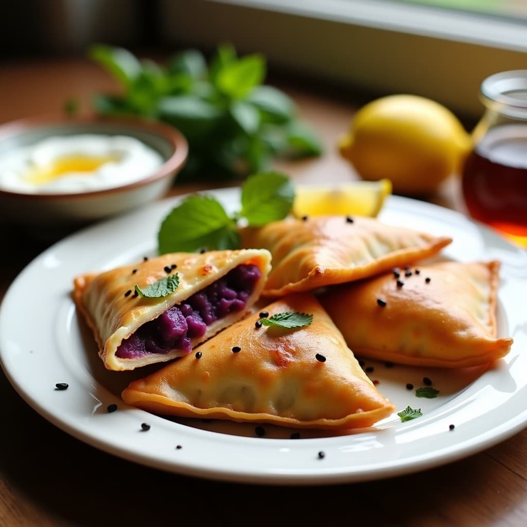 Empanadillas de Batata Morada y Queso Feta: Receta en Airfryer con Toque Griego