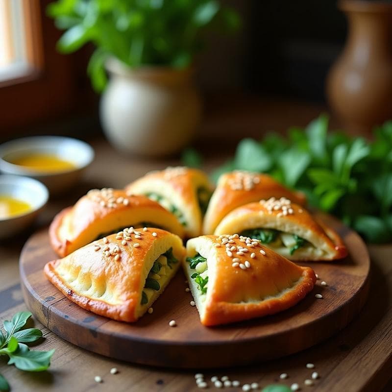 Empanadillas de Berros y Queso de Oveja: Receta tradicional Aragonesa en Thermomix sin Amasar