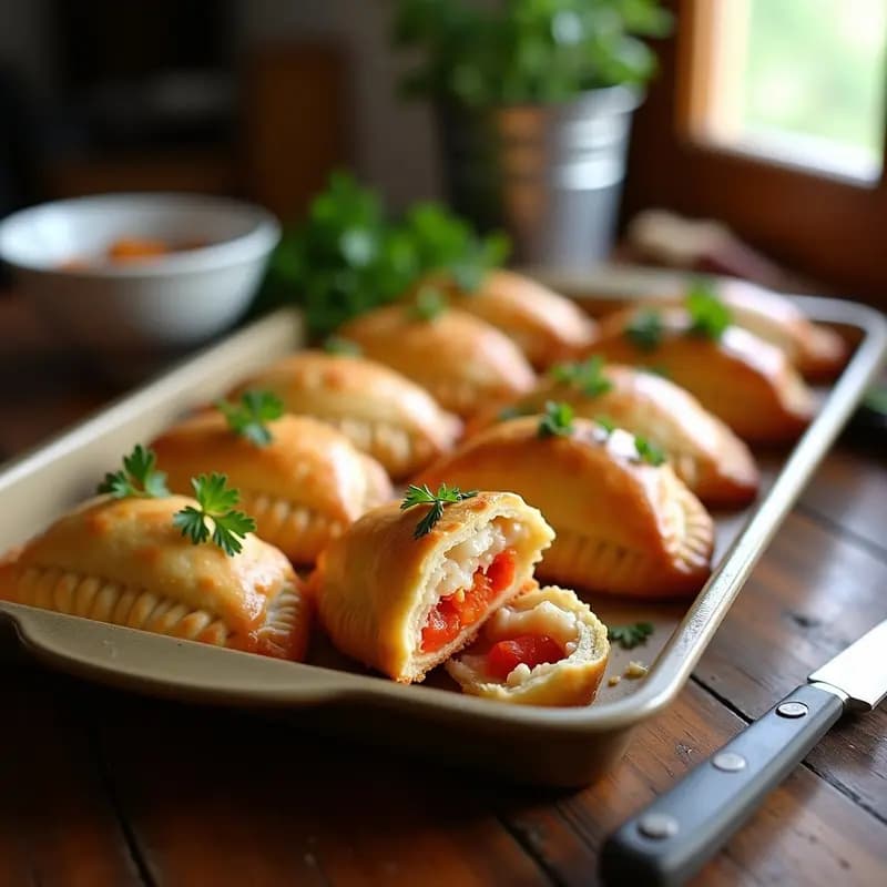 Empanadillas de bonito y pimiento asado: Receta gallega para meriendas y tapas
