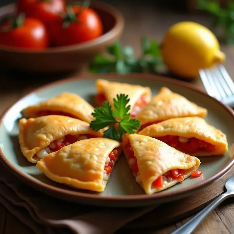 Empanadillas de Bonito con Tomate y Pimiento: Merienda de los Pueblos Costeros