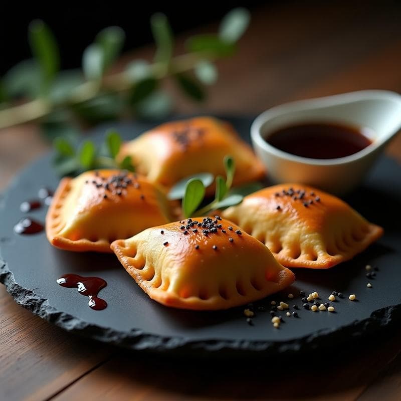 Empanadillas de Carne de Canguro con Salsa de Oporto: Receta Australiana vanguardia
