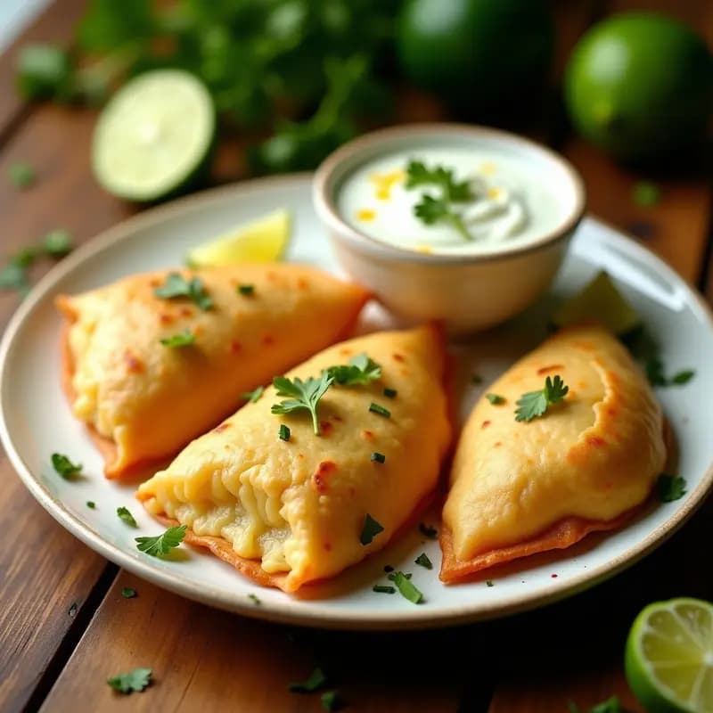 Empanadillas de Masa de Cassava y Pulpa de Cangrejo: Aperitivo Caribeño en Airfryer