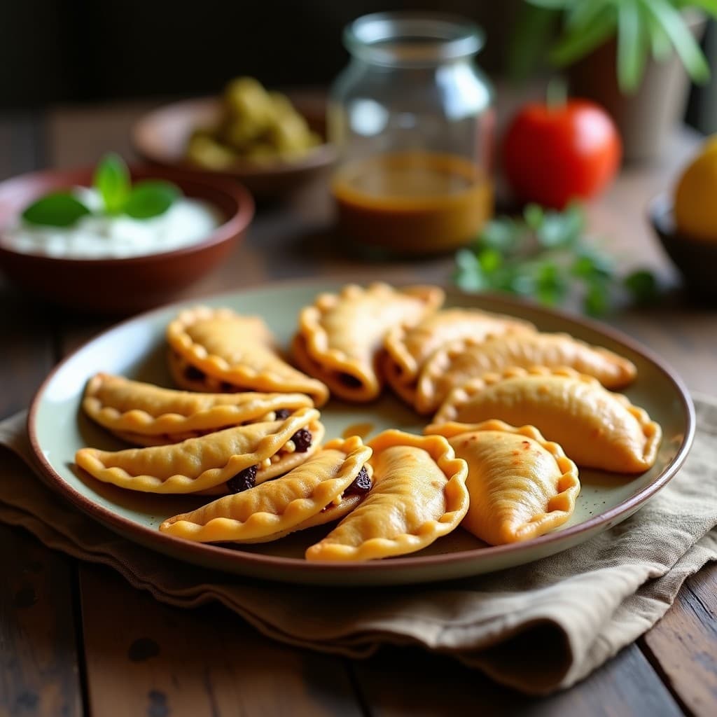 Empanadillas de Masa de Cassava Rellenas de Pollo al Curry y Pasas de Corinto: Receta Angoleña en Airfryer