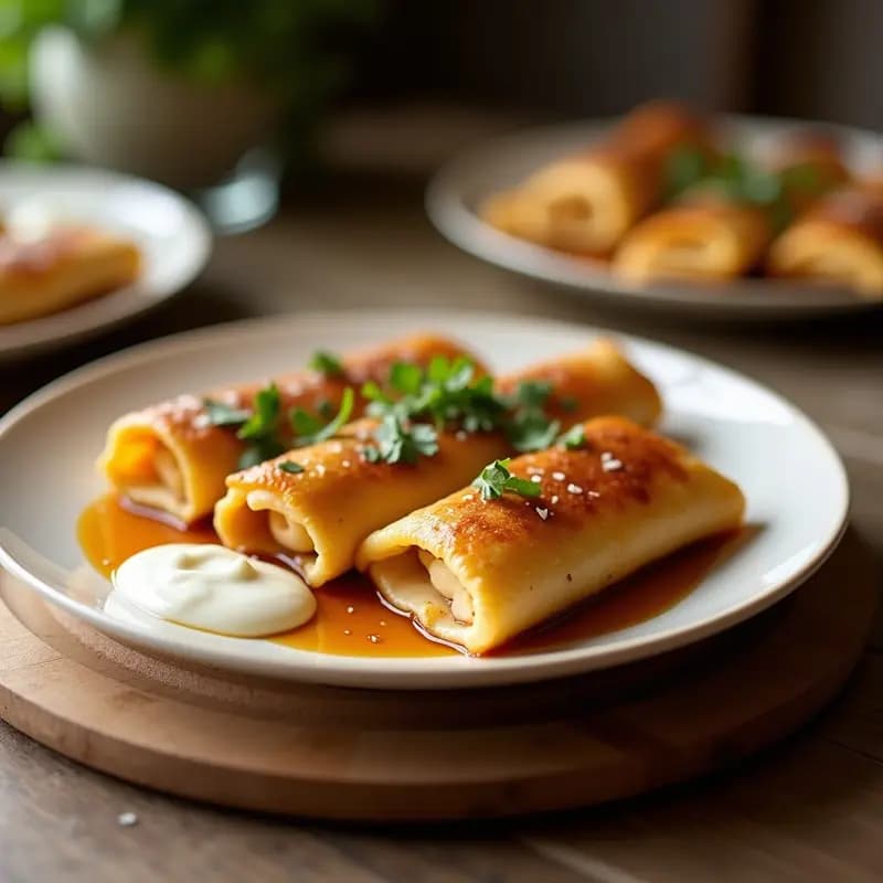 Empanadillas de Harina de Castaña y Crema de Cebolla Caramelizada: Aperitivo Francés Vegano