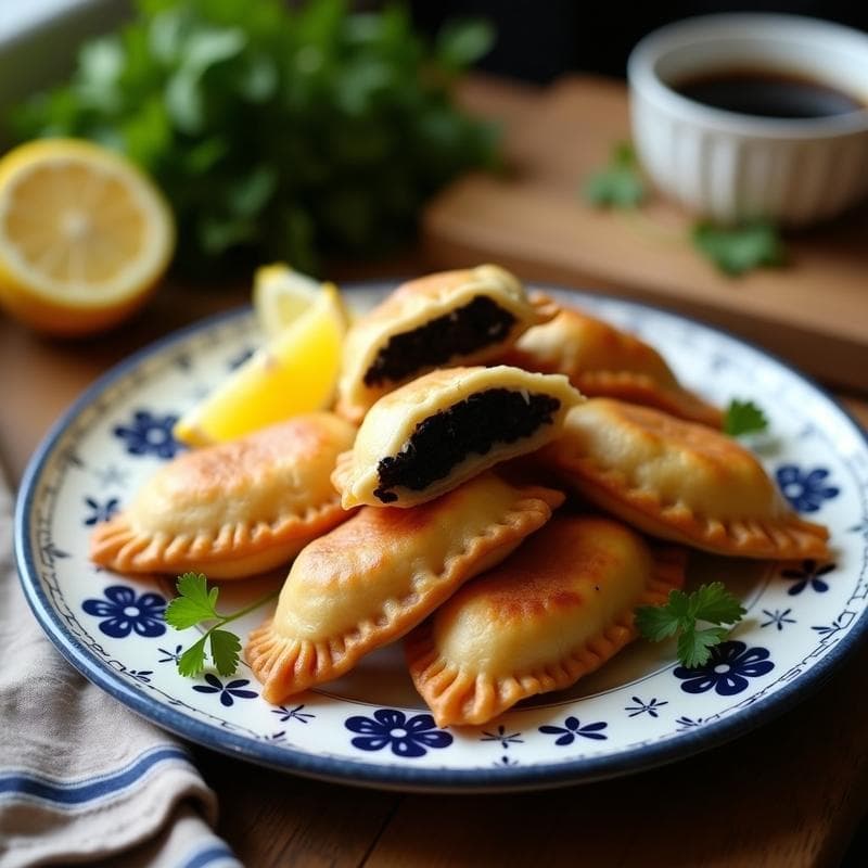 Empanadillas de Chipirones en su Tinta: Receta Española Tradicional en Airfryer