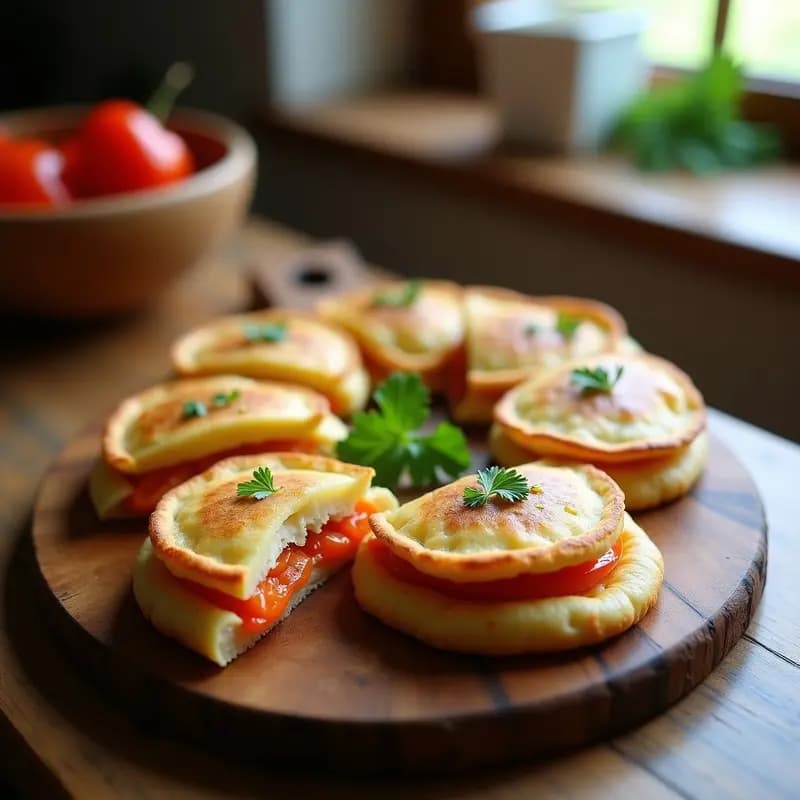 Empanadillas de Masa de Coliflor con Relleno de Bacalao y Pimientos: Receta Sin Gluten en Thermomix
