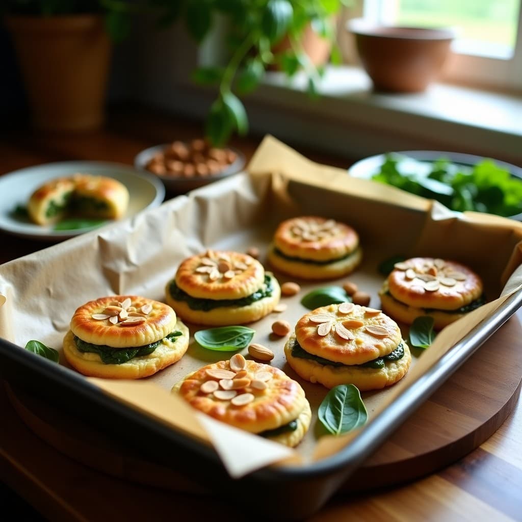 Empanadillas de Masa de Coliflor y Relleno de Espinacas y Piñones: Aperitivo Keto en 20 Minutos